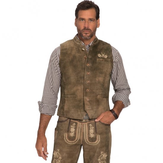 JP1880 Vest Goat Suede Traditional Moss Green - Ropa de fiesta - Ropa de fiesta – Para celebrar con estilo y comodidad