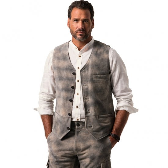 JP1880 Vest Traditional Cowhide Graphite Grey - Ropa de fiesta - Ropa de fiesta – Para celebrar con estilo y comodidad