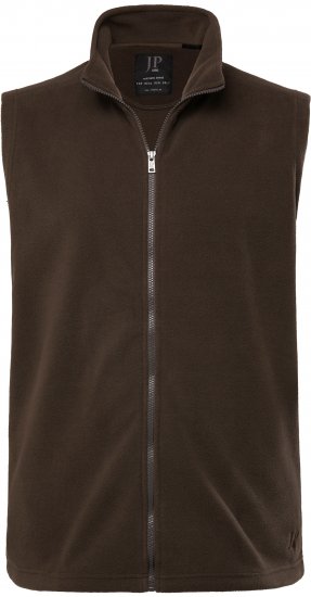 JP1880 Fleece Vest Stand-up Collar Brown - Chaquetas - Chaquetas Tallas Grandes 2XL-8XL