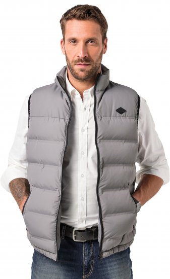 JP1880 Quilted Vest Outdoor Stand-up Collar Grey - Chaquetas - Chaquetas Tallas Grandes 2XL-8XL
