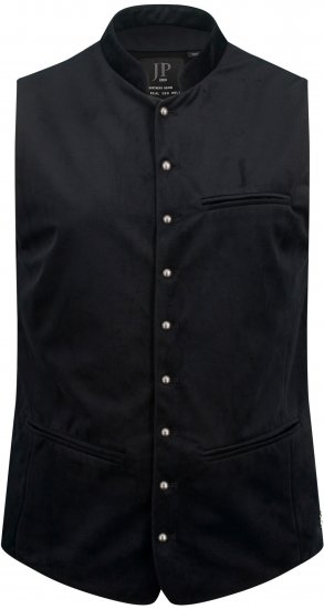 JP1880 Velvet Vest Traditional Black - Todos prendas - Ropa tallas grandes hombre