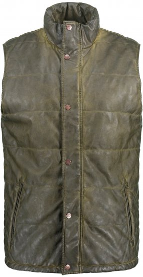 JP1880 Quilted Gilet Vintage Leather Green - Chaquetas - Chaquetas Tallas Grandes 2XL-8XL