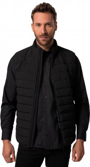 JP1880 Quilted Gilet Stand-Up Collar Black - Chaquetas - Chaquetas Tallas Grandes 2XL-8XL
