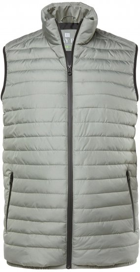 JAY-PI Lightly Quilted Vest with Stomach Fit Grey - Chaquetas - Chaquetas Tallas Grandes 2XL-8XL