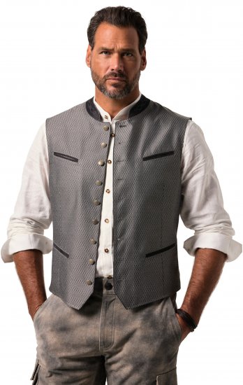 JP1880 Vest Traditional With Embroidery Silver - Ropa de fiesta - Ropa de fiesta – Para celebrar con estilo y comodidad