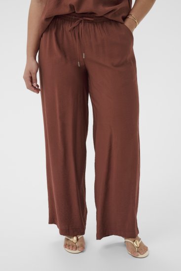Kaffe Curve Emilia Wide Pants Henna Brown - Pantalones - 