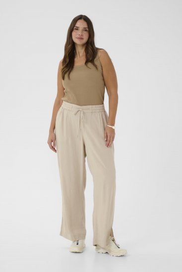 Kaffe Curve Mille Wide Pants Feather Grey - Pantalones de tela - 