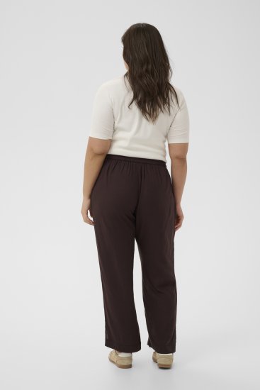 Kaffe Curve Mille Wide Pants Coffee Brown - Pantalones de tela - 