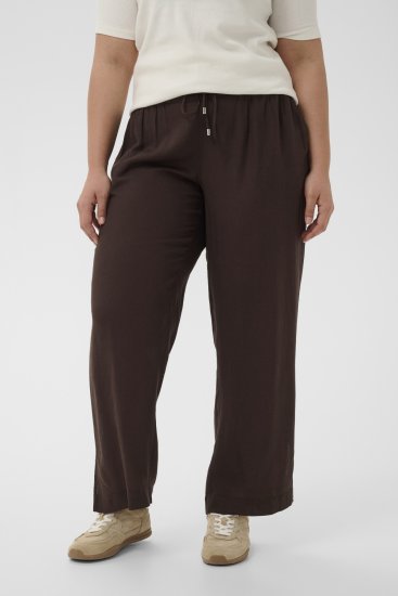 Kaffe Curve Mille Wide Pants Coffee Brown - Pantalones de tela - 