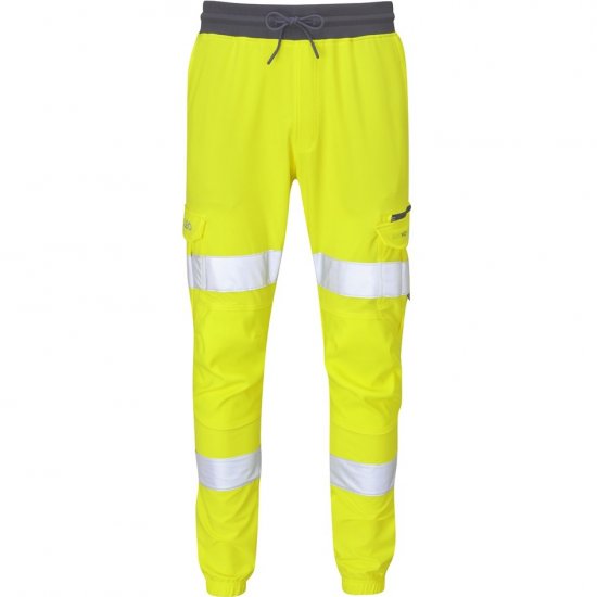 Leo Hawkridge Ecoviz High Performance 4X Stretch Trouser Hi-Vis Yellow - Ropa de trabajo - Ropa de trabajo 3XL-6XL