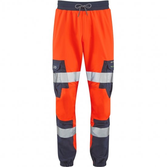 Leo Hawkcombe Ecoviz High Performance Ballistic Stretch Trousers Hi-Vis Orange/Navy - Ropa de trabajo - Ropa de trabajo 3XL-6XL