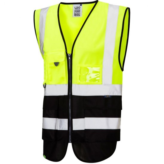 Leo Lynton Ecoviz Superior Waistcoat Hi-Vis Yellow/Black - Ropa de trabajo - Ropa de trabajo 3XL-6XL