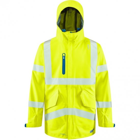 Leo Marisco LTEC 20K High Performance Breathable Waterproof Hi-Vis Yellow - Ropa de trabajo - Ropa de trabajo 3XL-6XL