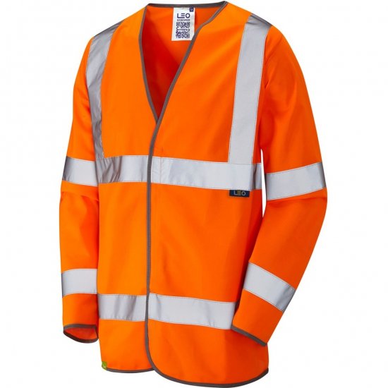 Leo Shirwell Ecoviz Sleeved Waistcoat Hi-Vis Orange - Ropa de trabajo - Ropa de trabajo 3XL-6XL