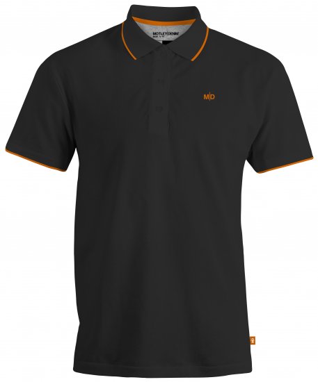 Motley Denim Helsinki Polo Black - Polos - Polos 2XL-8XL