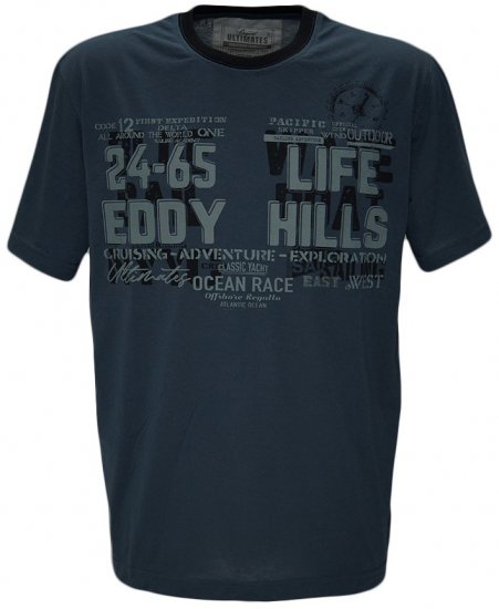 EDDY HILLS Life T-shirt Navy - Camisetas - Camisetas - 2XL-14XL