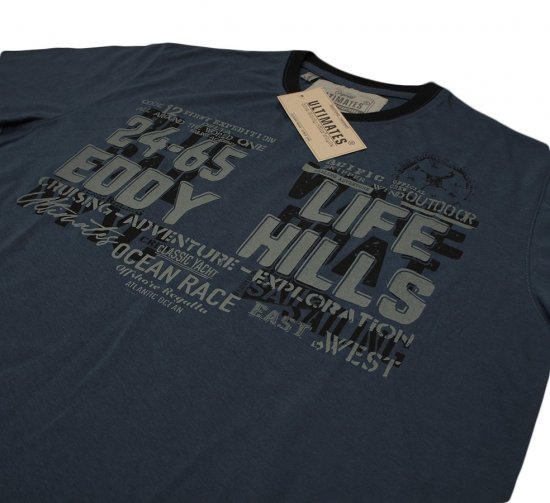 EDDY HILLS Life T-shirt Navy - Camisetas - Camisetas - 2XL-14XL