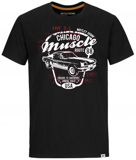 Motley Denim Newport T-shirt Black - Camisetas - Camisetas - 2XL-14XL