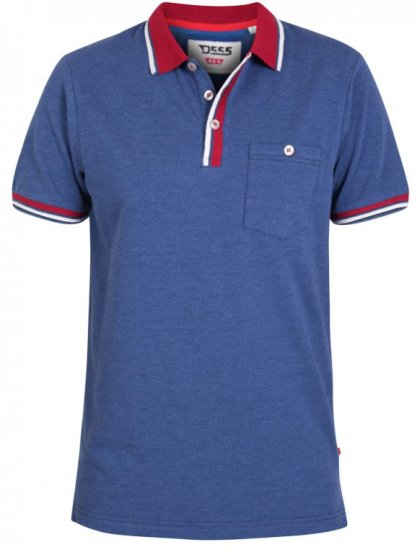 D555 Nigel Polo Denim Blue - Polos - Polos 2XL-8XL