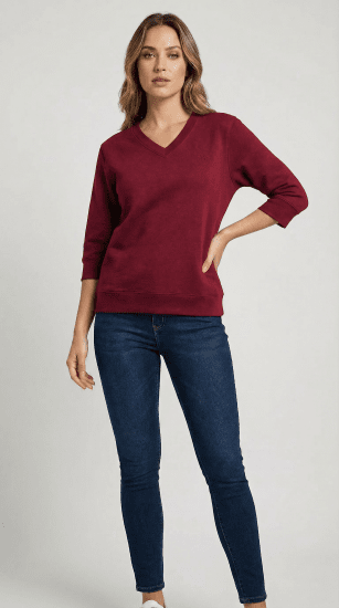 Nora Mikken GELINA Sweater Burgundy - ROPA DE MUJER XS-XXL - 