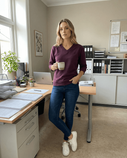 Nora Mikken GELINA Sweater Mauve Wine - ROPA DE MUJER XS-XXL - 