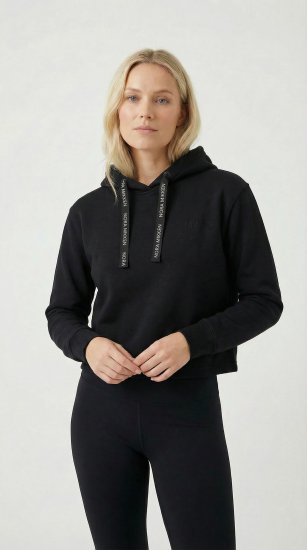 Nora Mikken KAMILLA Cropped Hoodie Black - ROPA DE MUJER XS-XXL - 