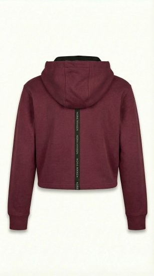 Nora Mikken KAMILLA Cropped Hoodie Burgundy - ROPA DE MUJER XS-XXL - 
