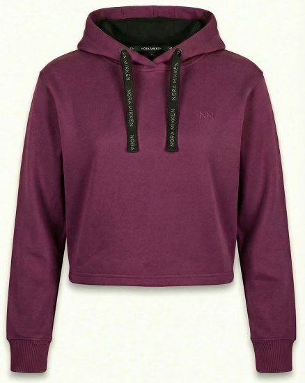 Nora Mikken KAMILLA Cropped Hoodie Mauve Wine - ROPA DE MUJER XS-XXL - 
