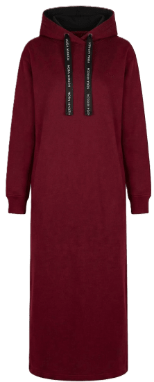 Nora Mikken MARTINA Maxi Hoodie Dress Burgundy - ROPA DE MUJER XS-XXL - 