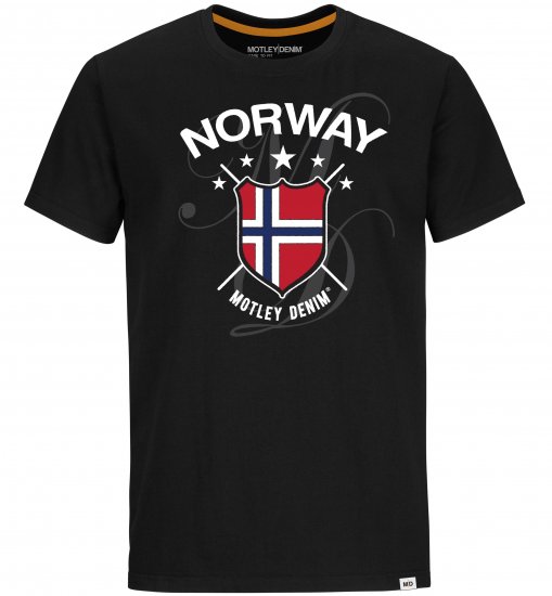 Motley Denim Norway T-shirt Black - Camisetas - Camisetas - 2XL-14XL