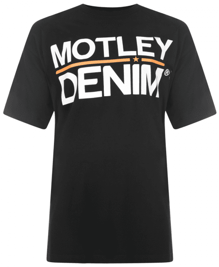 Motley Denim Logo T-shirt Black - Camisetas - Camisetas - 2XL-14XL