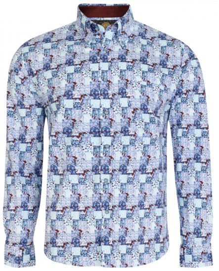Kam Jeans P007 LS Digital Print Shirt - Camisas - Camisas 2XL-10XL