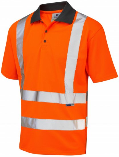 Leo Rockham Coolviz Polo Shirt Hi-Vis Orange - Ropa de trabajo - Ropa de trabajo 3XL-6XL