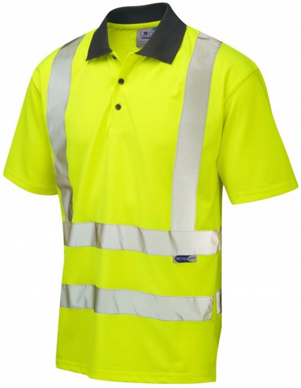 Leo Rockham Coolviz Polo Shirt Hi-Vis Yellow - Ropa de trabajo - Ropa de trabajo 3XL-6XL