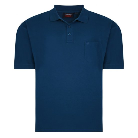 Espionage P074C Polo de Manga Corta Verde Azulado Oscuro - Polos - Polos 2XL-8XL