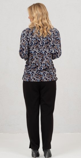 Scandinavian Caramel Tiny Flower Petals Blouse Light Blue - Camisetas estampadas para mujer - 
