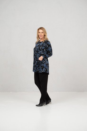 Scandinavian Caramel Swirls Tunic Blue - Camisetas estampadas para mujer - 