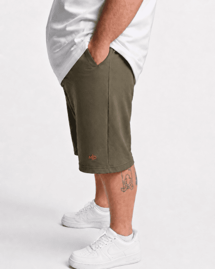 Motley Denim Paris Sweatshorts Dark Khaki - Pantalones y cortos de chándal - Pantalones y Pantalones cortos de chándal - 2XL-12XL