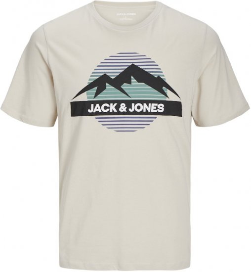 Jack & Jones PEAK T-Shirt Gray - Camisetas - Camisetas - 2XL-14XL