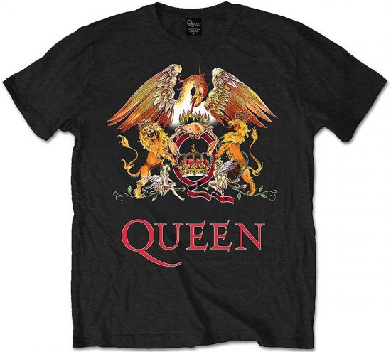 Queen Classic Crest T-shirt Black - Camisetas - Camisetas - 2XL-14XL
