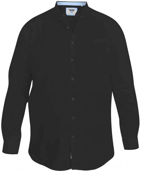 D555 Richard Long Sleeve Oxford Shirt Black - Camisas - Camisas 2XL-10XL