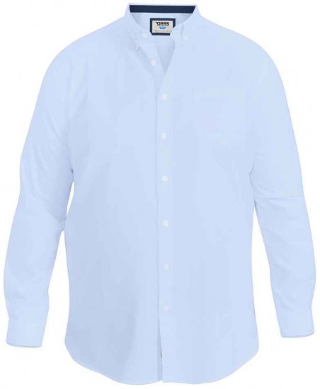 D555 Richard Long Sleeve Oxford Shirt Sky Blue - Camisas - Camisas 2XL-10XL
