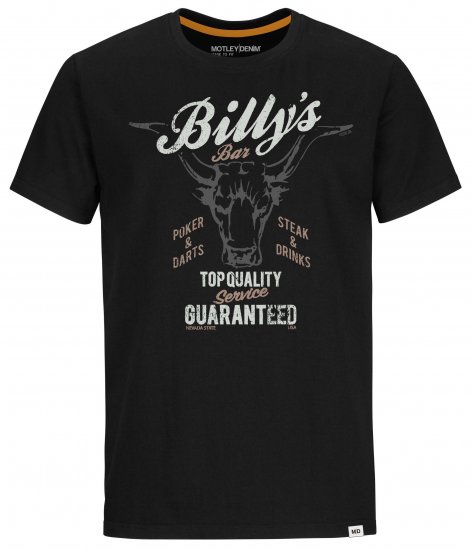 Motley Denim Ripon T-Shirt Black - Camisetas - Camisetas - 2XL-14XL