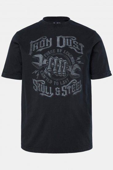 JP1880 T-Shirt Short Sleeve Chest Print Black - Camisetas - Camisetas - 2XL-14XL