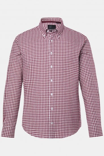 JP1880 Checked Flannel Shirt Long Sleeve Light Red - Camisas - Camisas 2XL-10XL