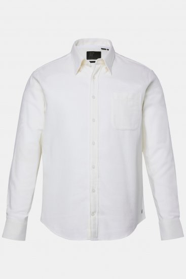 JP1880 Checked Flannel Shirt Long Sleeve Creamy White - Camisas - Camisas 2XL-10XL