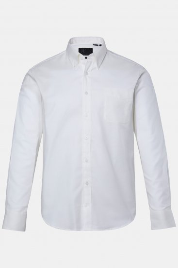 JP1880 Oxford Shirt Flexnamic Long Sleeve Snow White - Camisas - Camisas 2XL-10XL