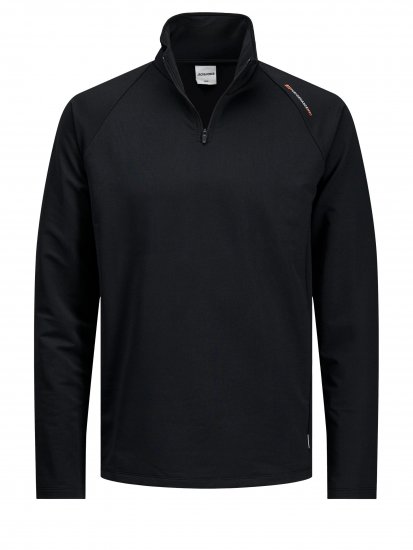 Jack & Jones Running Half Zip Sweat Black - Sudaderas - Sudaderas 2XL-12XL