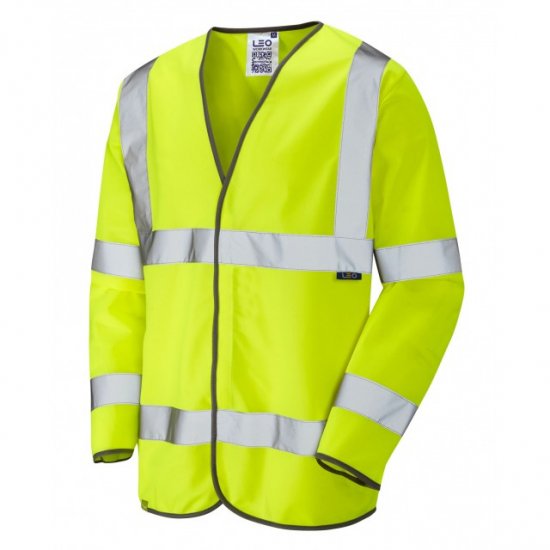 Leo Shirwell Ecoviz Sleeved Waistcoat Hi-Vis Yellow - Ropa de trabajo - Ropa de trabajo 3XL-6XL