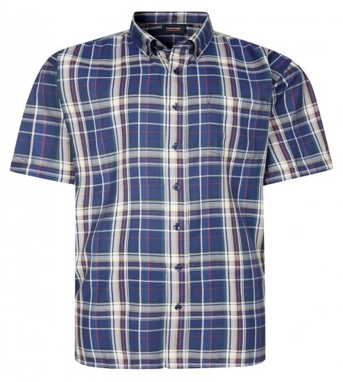 Espionage SH447 Camisa de cuadros azul marino - Camisas - Camisas 2XL-10XL